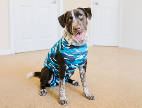 Suitical Recovery Suit Chien, XXL, Bleu Camouflage