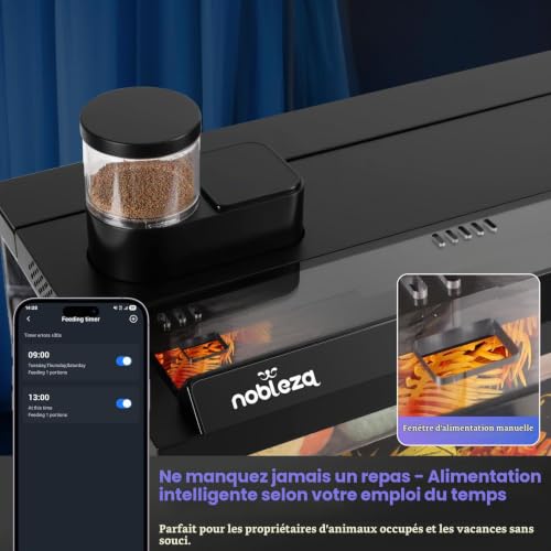 Nobleza Aquarium Smart 30L, Kit Complet WiFi avec App et Cha