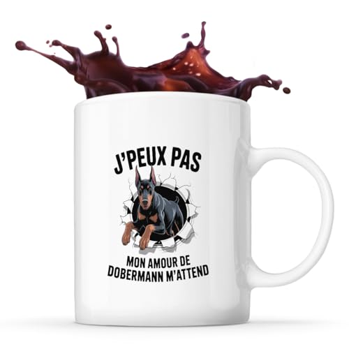 Planetee Mug Jpeux pas jai Dobermann - Tasse Café Thé Cadeau