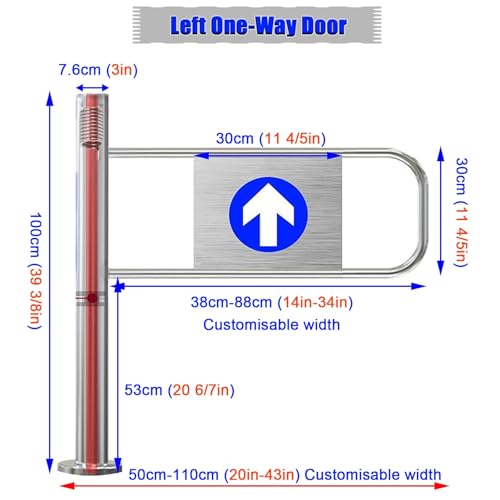 Acier inoxydable - Accès à sens unique pour une entrée sécur