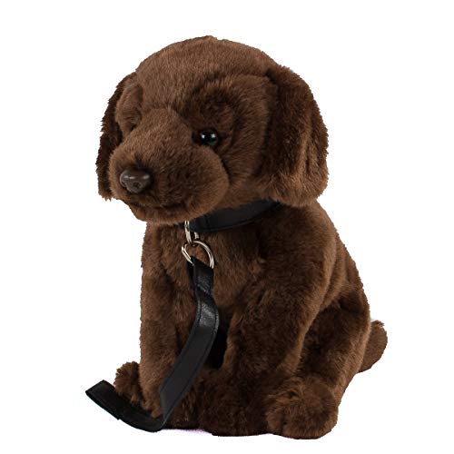 Peluche labrador avec laisse 30 cm avec queue chien en peluc