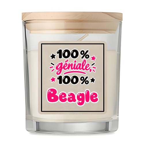 Bougie 100% Géniale 100% Beagle - Candle - Idée Bougie Décor