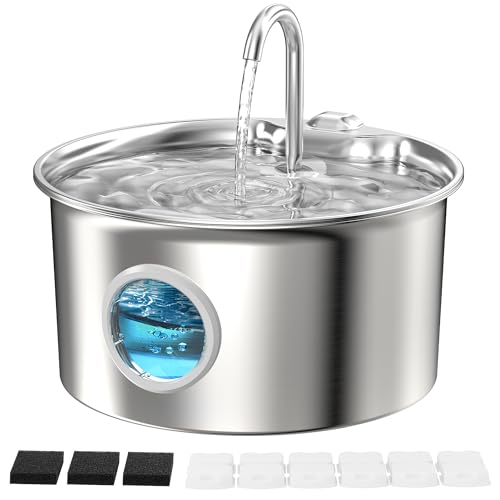 Fontaine Eau Chat INOX: Fontaine Chat Acier Inoxydable Autom