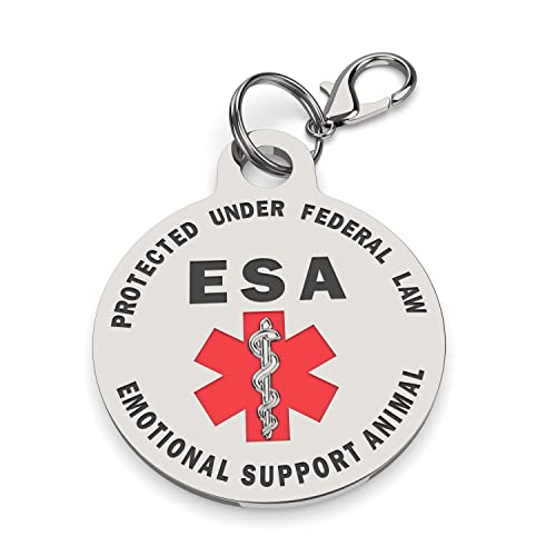 Médaille de soutien émotionnel double face pour chien de pet