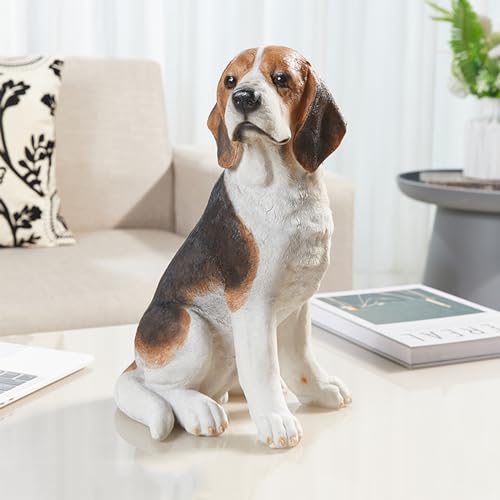 Statue de chien Beagle - Figurine de chiot - Imperméable - D