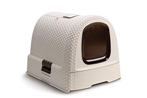 CURVER Maison de Toilette pour Chat - Bac à Litière Fermé -