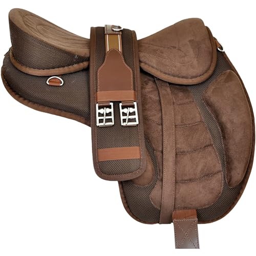 Sazaar Tack Selle de Cheval synthétique Freemax sans Arbre, 