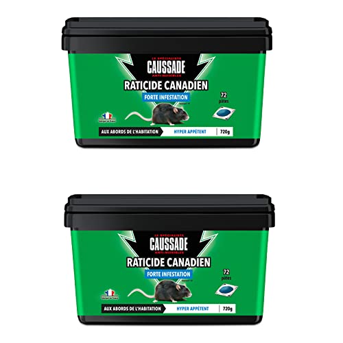 CAUSSADE Raticide Canadien - Anti Rats & Souris - Fortes Inf