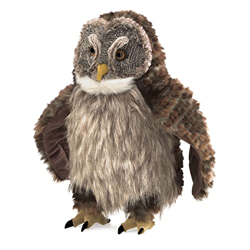 Folkmanis Eule mit «Huhu - Effekt« / Hooting Owl 3135 Marion