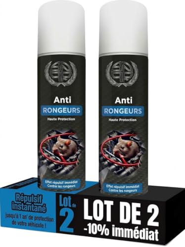 Anti-Rongeurs Voiture SNQR Lot de 2 x 300 mL - Répulsif Rats