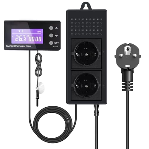 Luxvista Prise Thermostat 220V Thermostat Terrarium Reptile