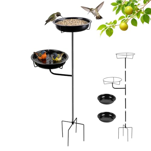 SWAWIS Bains doiseaux pour lExtérieur Autoportant avec 2 Ø 2