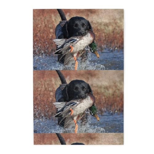 Chien Labrador de Chasse au Canard, Chiot Noir Cool, Puzzles