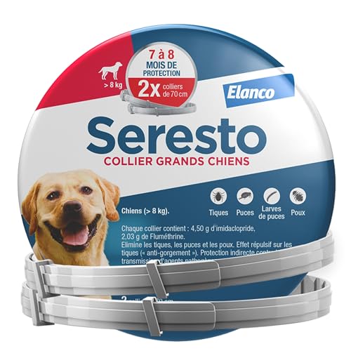 Seresto Collier Grands Chiens - 2 Protections anti puces et