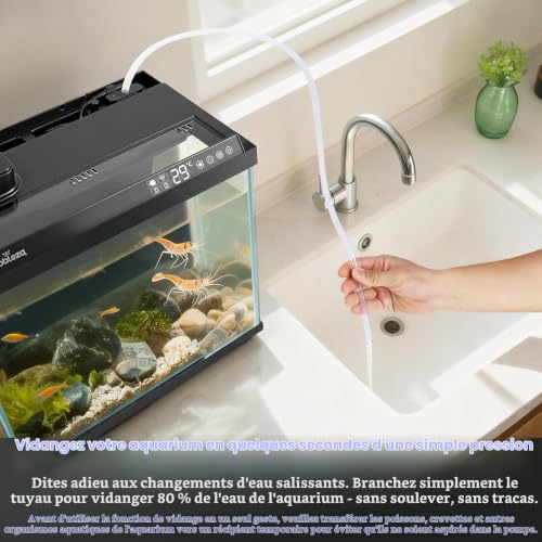 Nobleza Aquarium Smart 30L, Kit Complet WiFi avec App et Cha