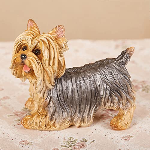 MBROS Statue de Yorkshire Terrier en Résine, Décoration de J