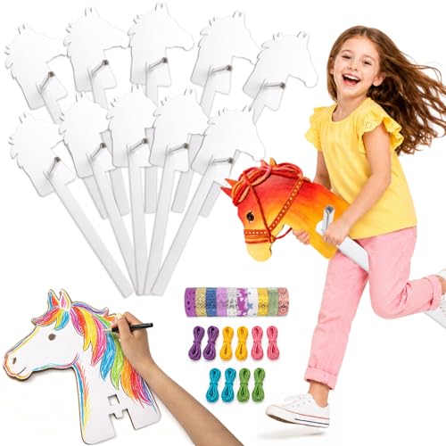 RYJJEEST Lot de 10 chevaux en carton (A)