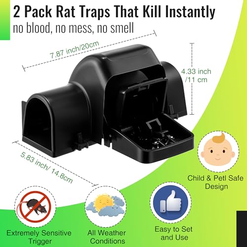 Dreyoo Pièges à Rats Qui tuent instantanément, pièges à Rats