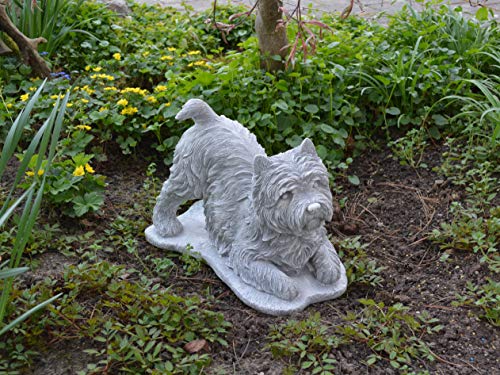 gartendekoparadies.de Figure de Pierre Massive Chien Yorkshi
