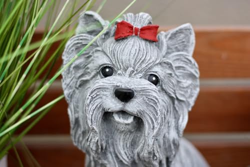 stoneandstyle Statuette Yorkshire Terrier en pierre coulée -
