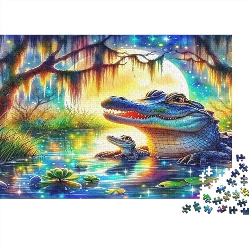 Puzzle Crocodile Papier Premium pour Adultes & Famille, Fami