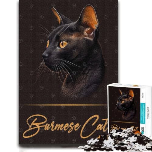 Adorable Burmese Cat Puzzle Adulte en Bois