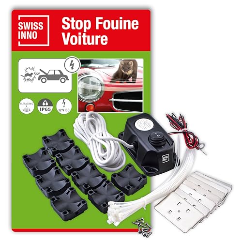 SWISSINNO Anti-martre Voiture Ultrason - 12V Connexion Batte