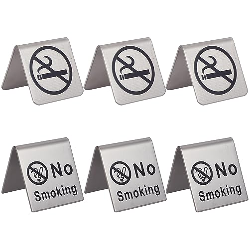 craspire 6 pcs 2 Style Non-Fumeur Panneau de Table en Acier