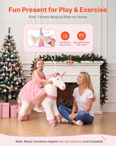 VEVOR Licorne à roulettes pour Enfants dès 6 Ans, Licorne à