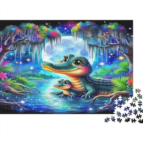 Puzzle Crocodile Premium pour Adultes & Enfants, Mignons Béb
