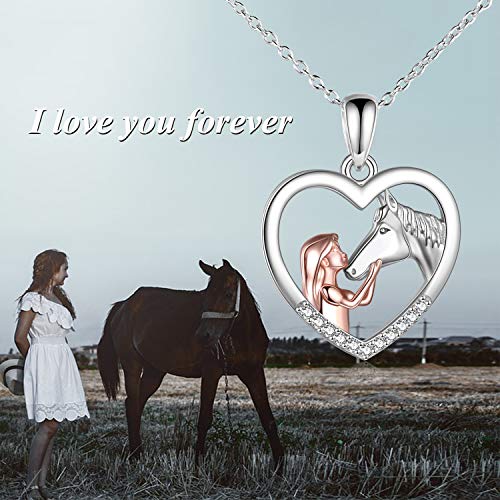 YFN Collier Fille et Cheval pour Filles Bijoux de Cheval en 
