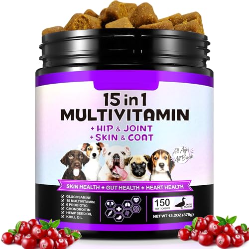 Gâteries Multivitamines pour Chiens, 150 Pâtes Vitamines pou