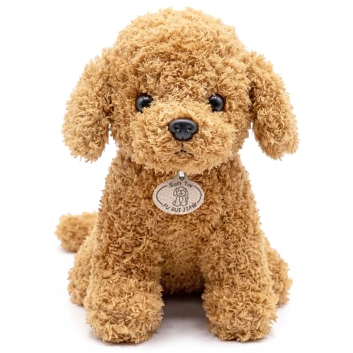 Joygoodta Chiot en Peluche, Caniche réaliste, Jouet en Peluc