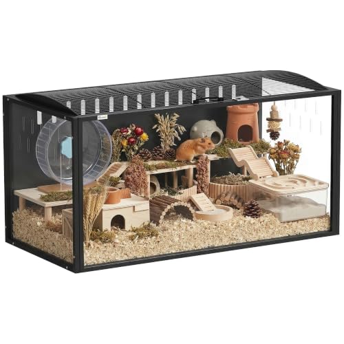 PawHut Cage à Hamster Géante 105 cm Vue Panoramique Toit Ouv