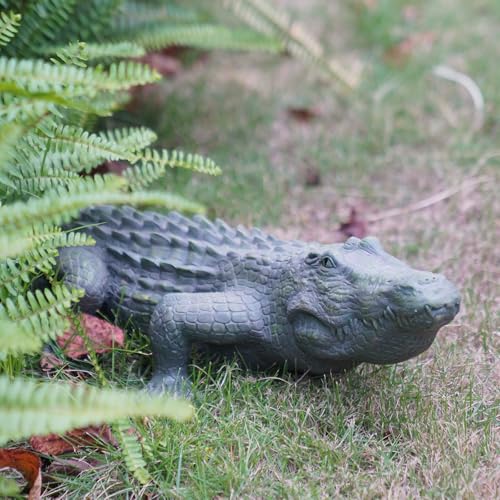 DiliComing Statue de Jardin en Alligator - 71,1 cm - Sculptu