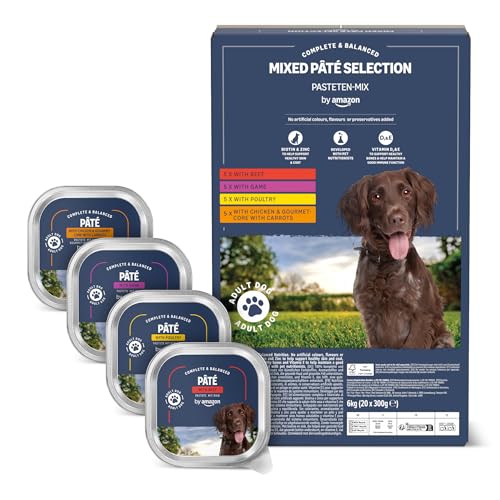 by Amazon Nourriture Humide pour Chiens, Pâté Mélangé, 300g,
