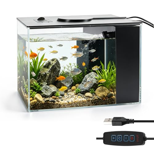 Petit aquarium Betta en plastique avec couvercle et lumière