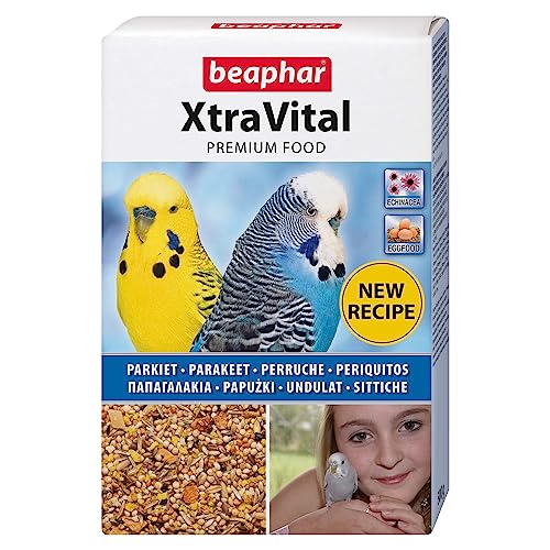 BEAPHAR - XTRAVITAL - Alimentation équilibrée pour Perruche - Contient des Fruits, graines et œufs - Renforce Le système immunitaire - Procure Un Beau Plumage et maintient en Bonne santé - 500g