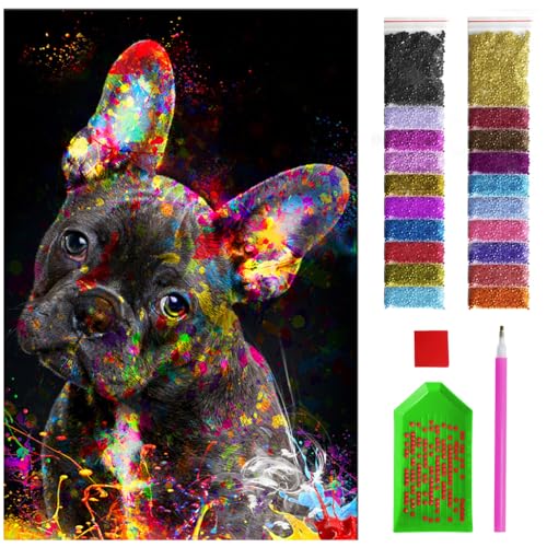 ARTULIO Diamond Painting 40x60 cm - Bouledogue français en c