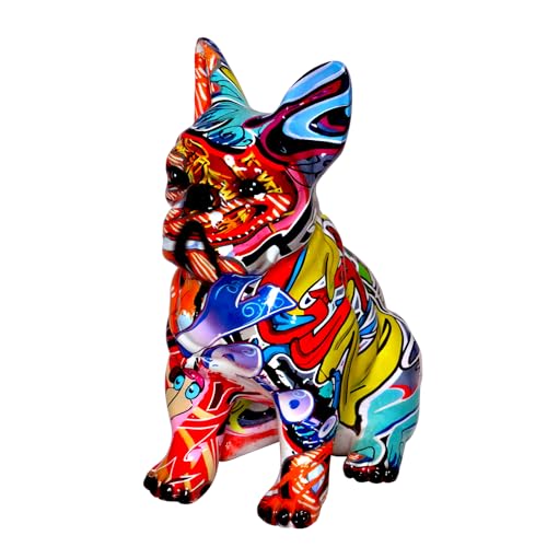 IDORTYBB Statue de Bouledogue français Graffiti - Figurine d