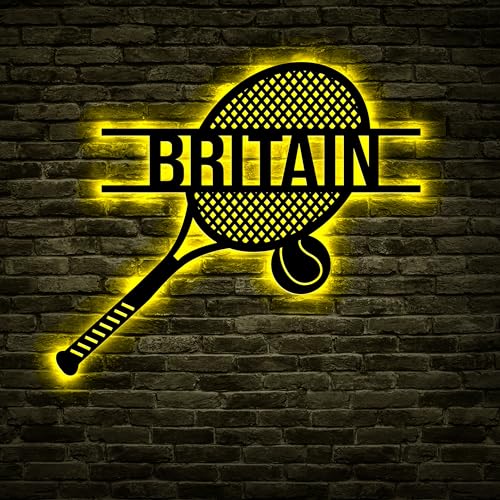 Personnalisé Art Mural En Métal De Tennis Avec Lumières, Pan