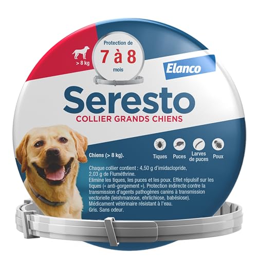 Seresto Collier Grands Chiens - Collier anti puces et anti t