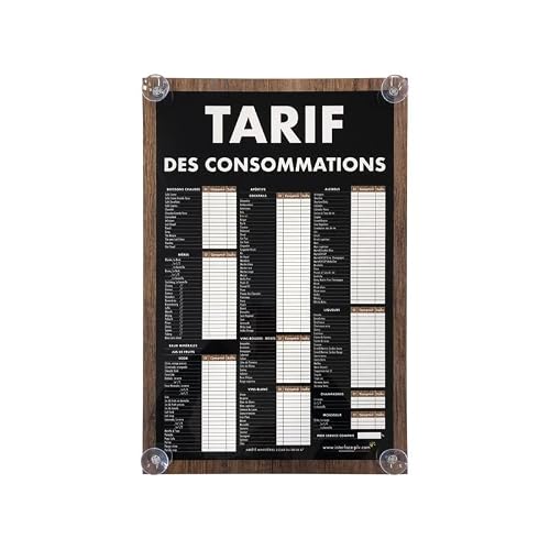 Panneau CONSOMMATIONS COURANTES traditionnel dimensions 60 x