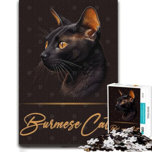 Adorable Burmese Cat Puzzle pour Adultes en Bois
