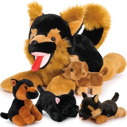 MorisMos Berger Allemand en Peluche XXL, 50cm Maman Chien av