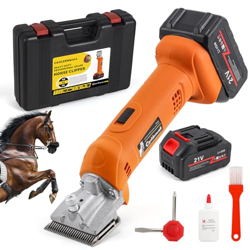 CGOLDENWALL Tondeuse pour Chevaux Sans Fil 690W 2800 tr/min 
