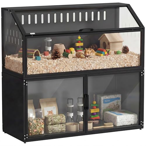 PawHut Cage Hamster 2-en-1 avec Armoire de Rangement - Habit