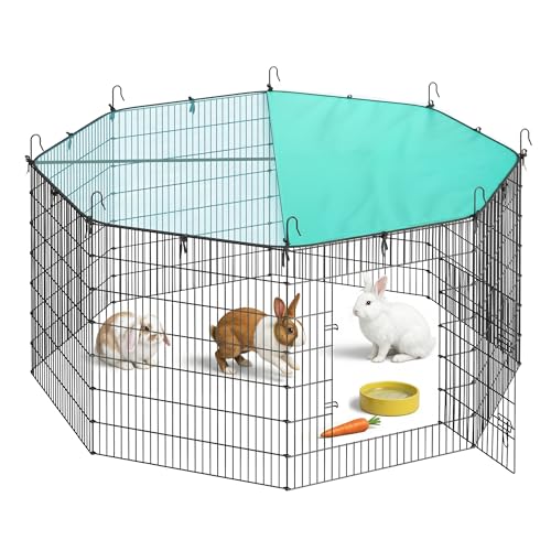 SONGMICS Enclos pour Petits Animaux, Parc Enclos, avec Toit,