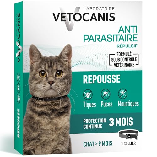 Vetocanis | Collier chat anti-puces et anti-tiques | Traitem