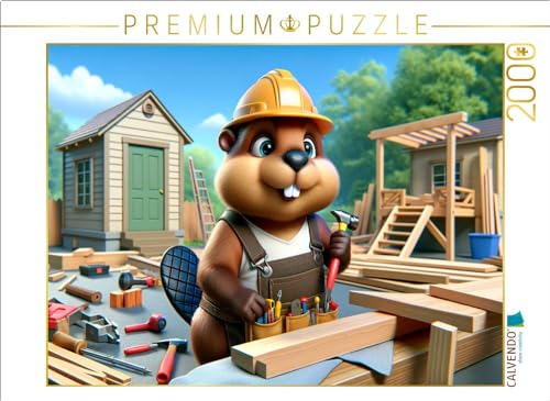 Puzzle · Le Castor laborieux à lœuvre : Un Charpentier Anima